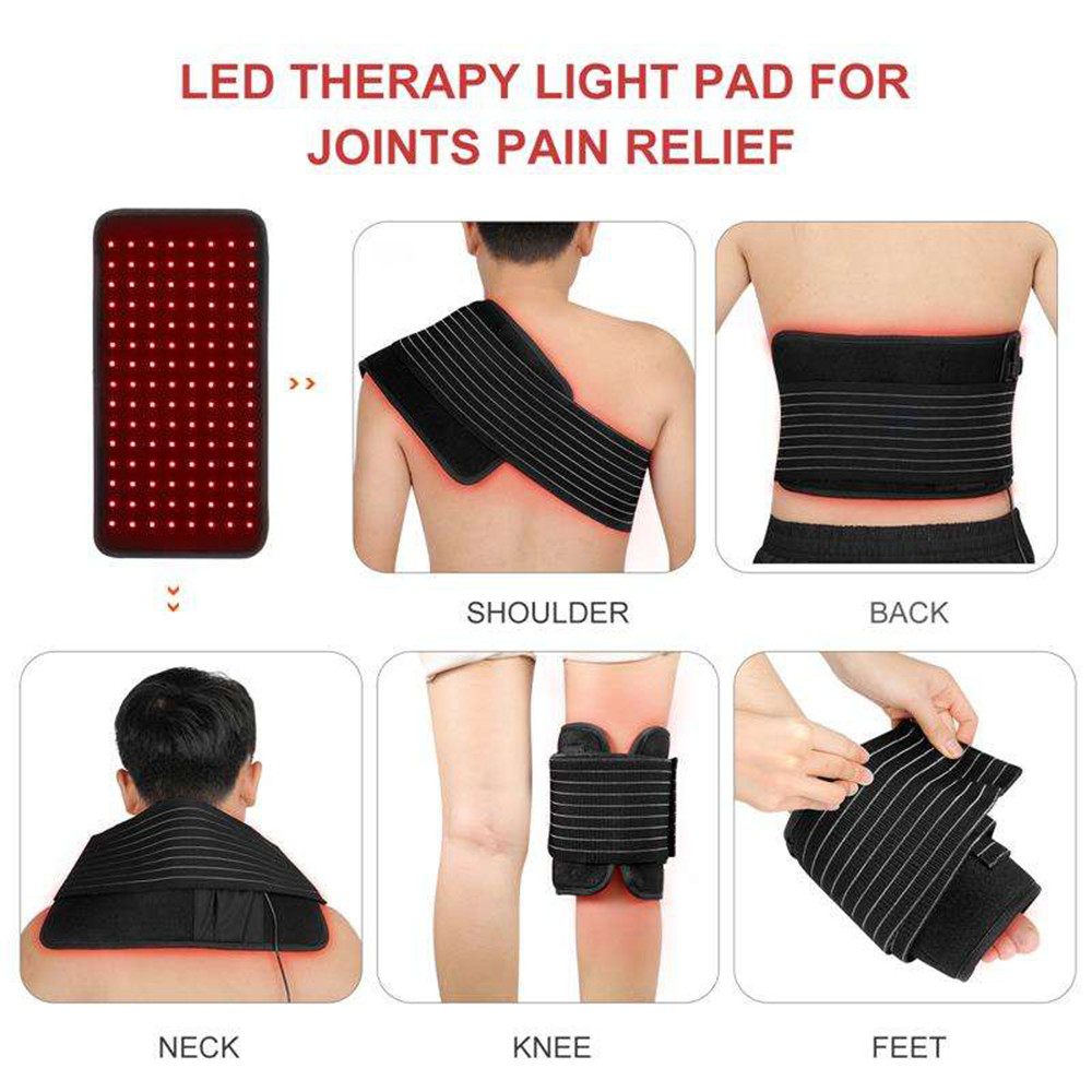 Led Infrared Light Therapy Belt Waist Red Light Heating Massage Belt Pad Lumbar Back Waist Massage