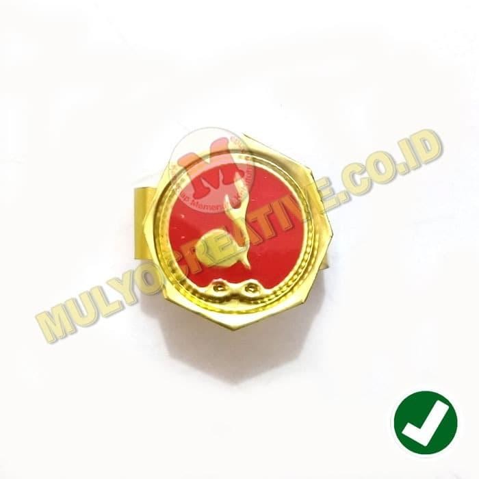

Ring Hasduk Pramuka Penggalang Model Segidelapan Ring Kacu Warna Merah PREMIUM