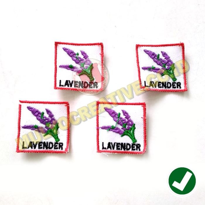 

Badge Bordir Logo Tanda Regu Bunga Lavender Atribut Pramuka Murah PREMIUM