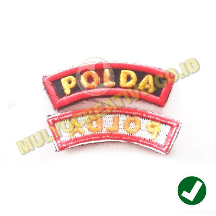 

Bordir Bedge POLDA Badge Patch Atribut Kerja Huruf Timbul Murah PREMIUM