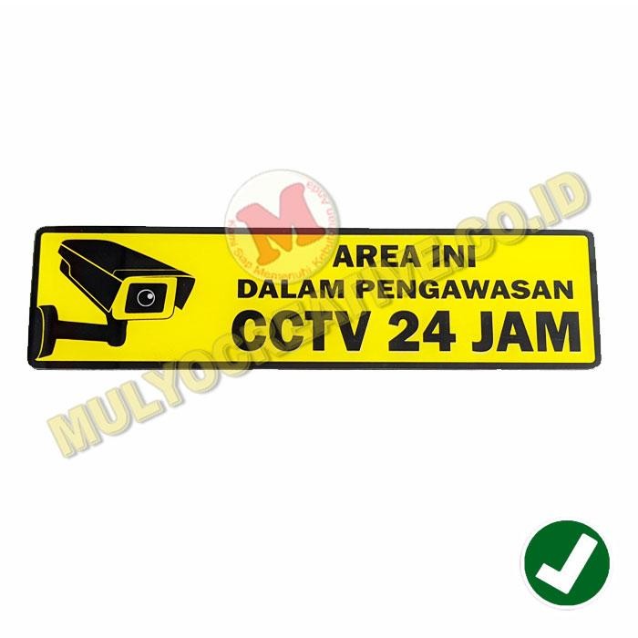 

Papan Peringatan Papan Acrylic Tulisan CCTV 24 Jam Papan Akrilik PREMIUM