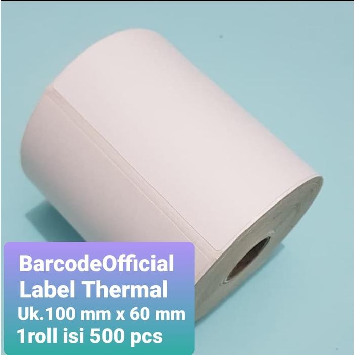 

Label Thermal 100 X 60 Mm Sticker Label Isi 500 Pcs