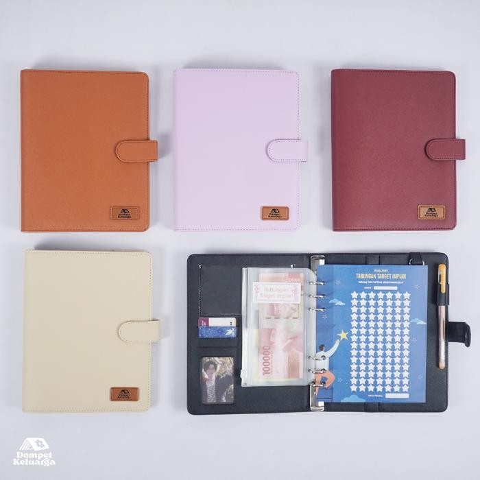 

Dompet Keluarga - Binder Budgeting Keuangan Kulit Polos A5 Paper Stationery