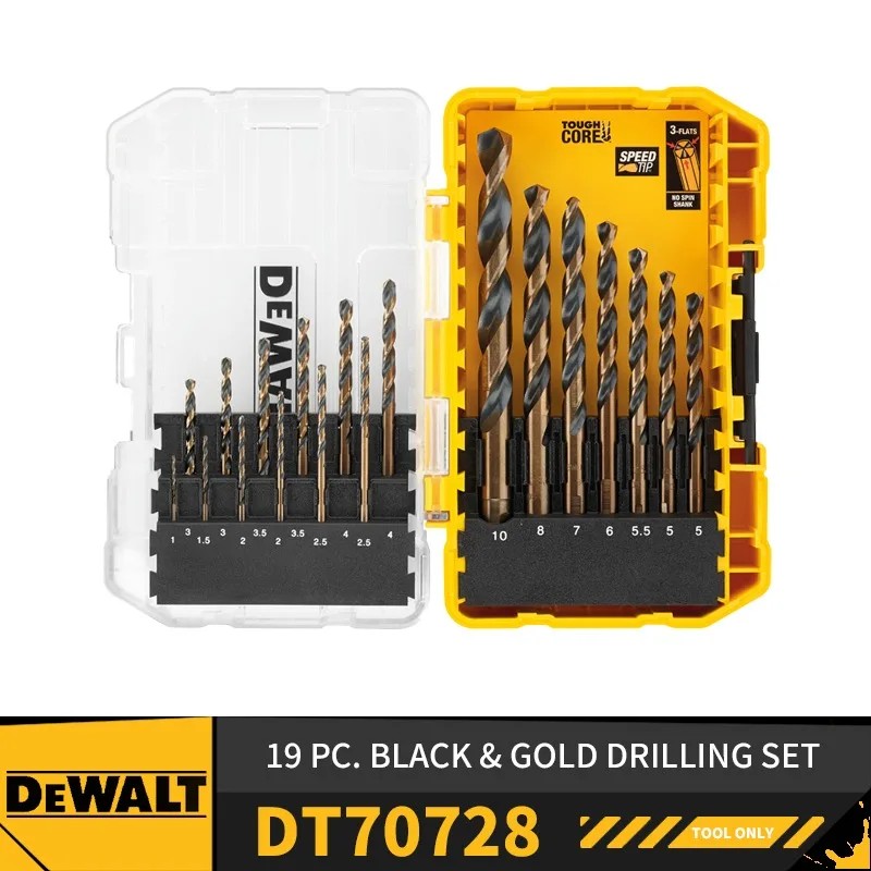 DEWALT DT70728 19 PC. BLACK & GOLD Drilling Set Power Tool Accessories