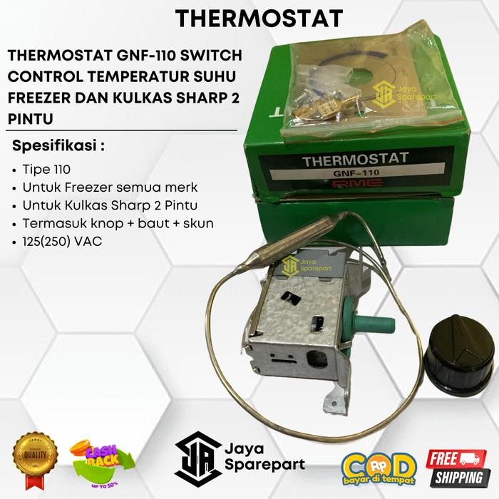 Terlaris Thermostat GnF-110 Switch Control Temperatur Suhu Freezer dan Kulkas Sharp 2 Pintu SALE