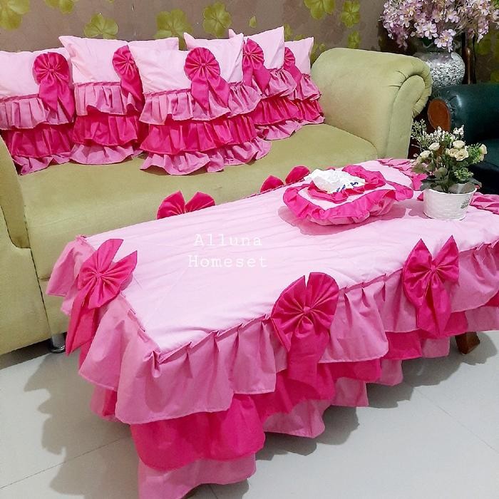 SET SARUNG BANTAL SOFA ,TAPLAK MEJA