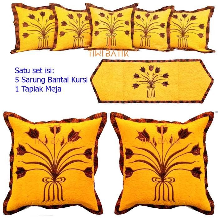 Sarung Bantal Sofa Batik Murah / Set Sarung Bantal Kursi Tamu