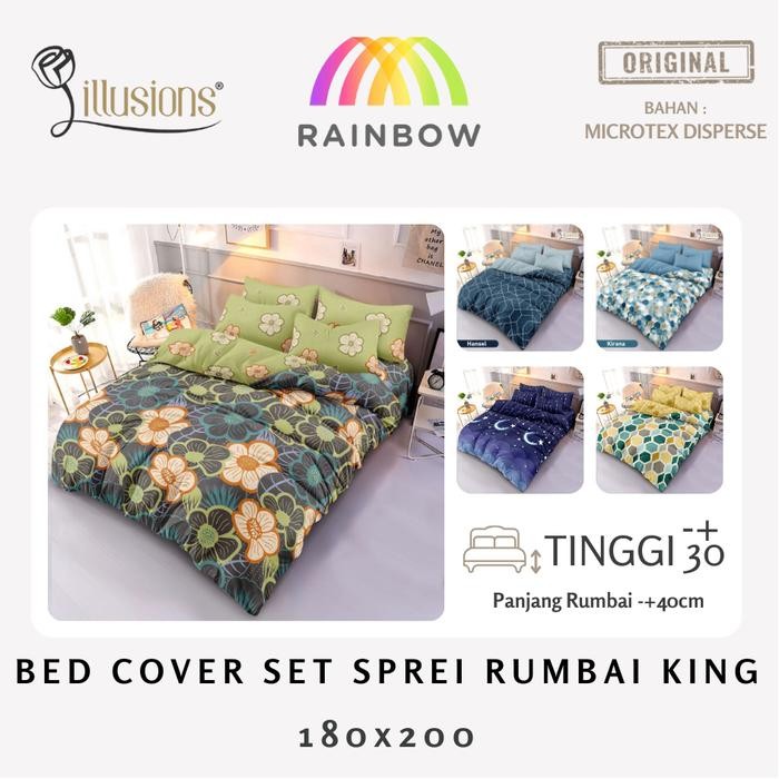 Illusions - Bed Cover SET SPREI RUMBAI King (180x200) pilihan
