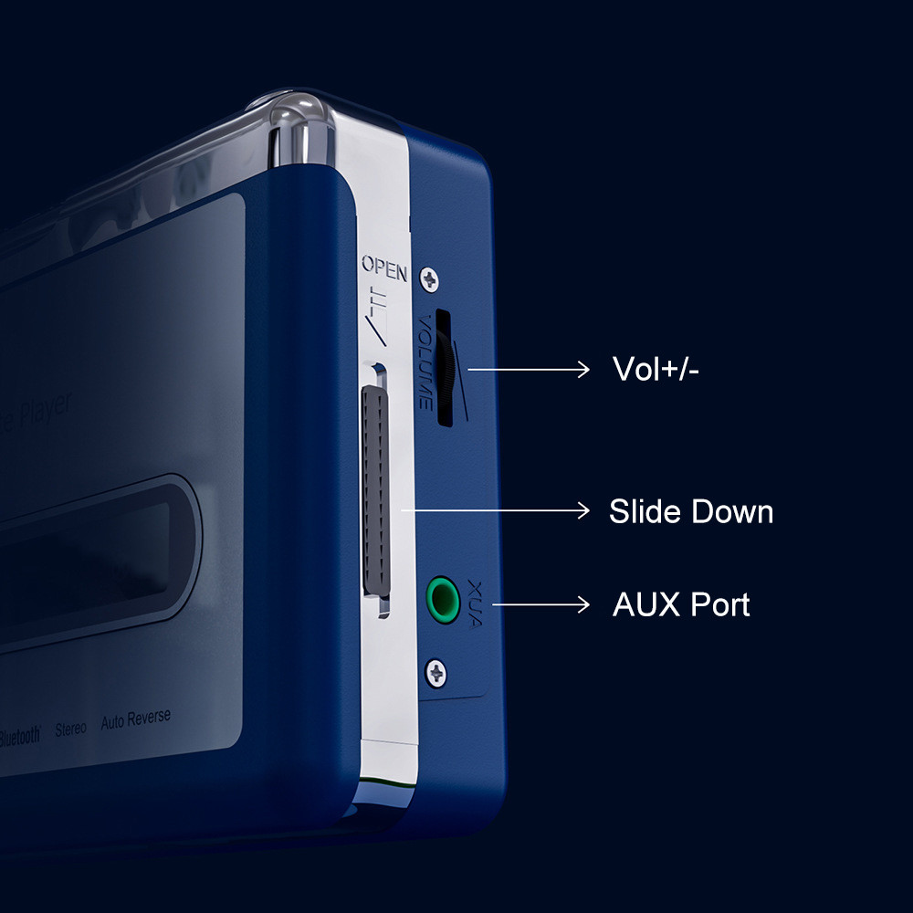 Cassette Radio Player Portable Bluetooth Cassette Player Music Player Walkman Tape Recorders Support