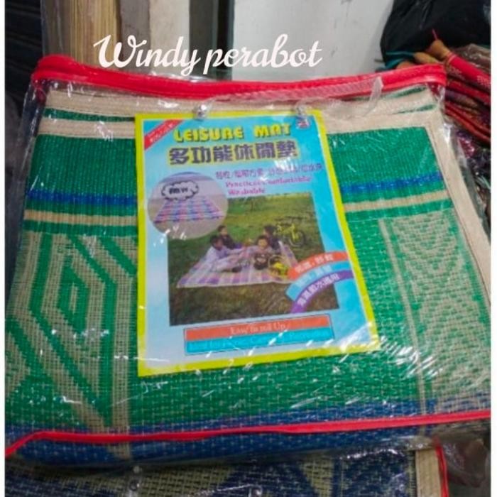 tikar plastik lipat merk Leisure mat bahan plastik ukuran 200x300 mete