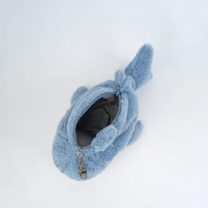 

Cute Fluffy Animal Shark Penguin Plush Doll Pencil Case / Pen Pouch - Tempat pensil / kosmetik /
