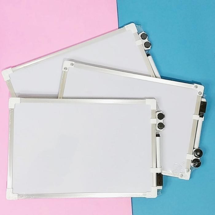 

SOS White Board Polos 2 Sisi 25x35/Papan Tulis Putih/Papan Gantung
