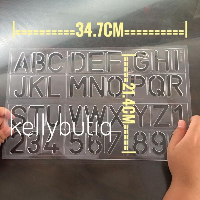 

Alfabet Template Ruler Super Jumbo Penggaris Cetakan Huruf Besar Angka