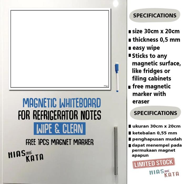 

whiteboard magnet papan tulis magnet kulkas hias and kata