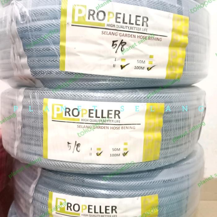 Baru Selang Air 5/8 Inchi Tebal 2 Mm 100 M Selang Air Bening Benang Murah Keran Pvc Terlaris