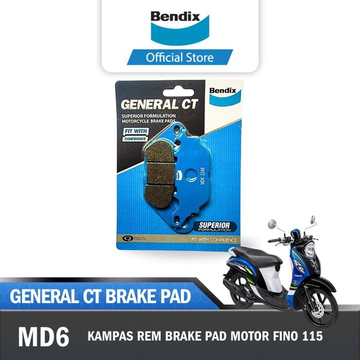 Bendix Kampas Rem Depan Cakram Brake Pad Motor Yamaha Fino 115 Gct