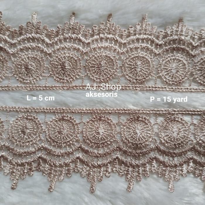 RENDA BAJU / RENDA MUKENA 5 CM PER PCS