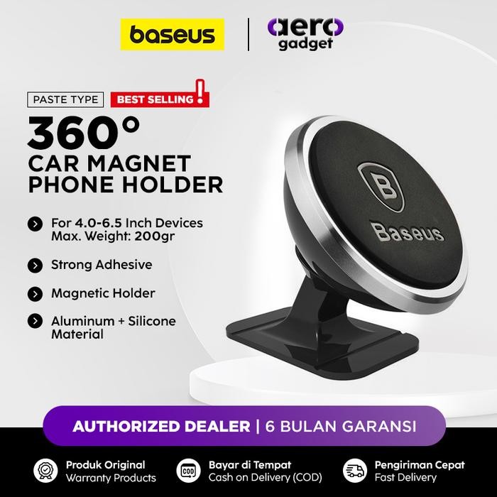 Baseus Car Holder Magnetic 360 Phone Holder Mobil HP Dudukan Dashboard