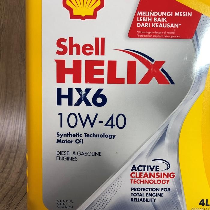 Oli Mesin Shell Helix Hx6 10W-40 4 Liter - Oli Mobil Bensin