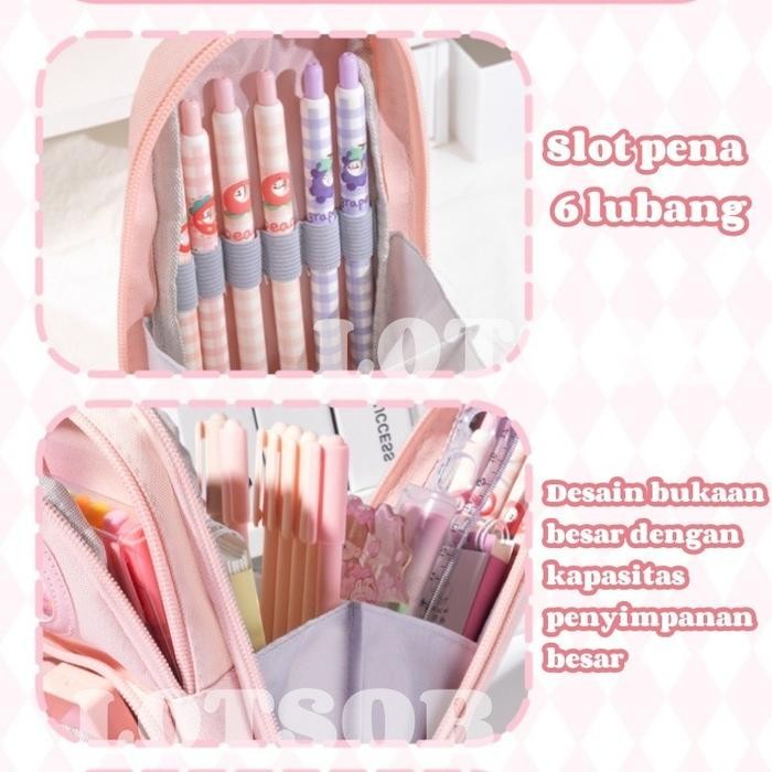 

Dengan Stiker Gratispencil Case Hiasan Karakter Tas Lucu Korea Kapasitas Besar Kotak Pensil
