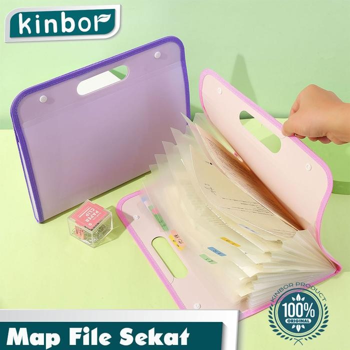 

A4 File Folder Document Organizer / Tas File Holder Kertas A4 13 Sekat / Map Tas Dokumen File Bag