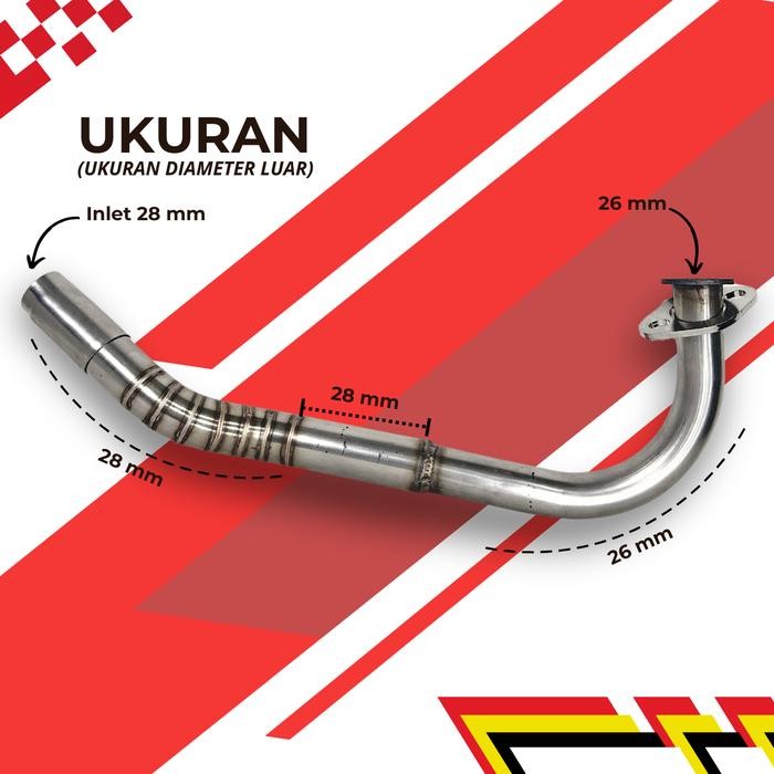 Leher Pipa Kenalpot Beat Fi / Beat Karbu / Scoopy 26/28 Zigsow Kolong Mdm Muffler