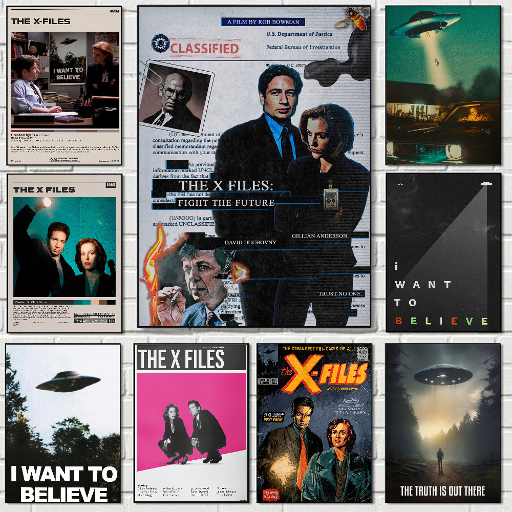 I Want To Believe - The X Files Poster Self-Adhesive Art Waterproof Paper Sticker Coffee House Bar