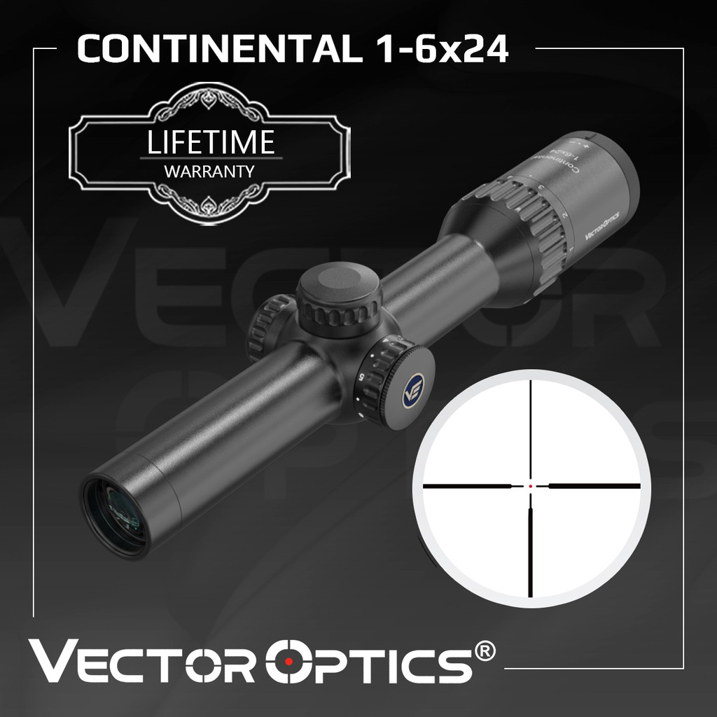 Vector Optics Continental 1-6x24 Hunting Riflescope Rifle Scope