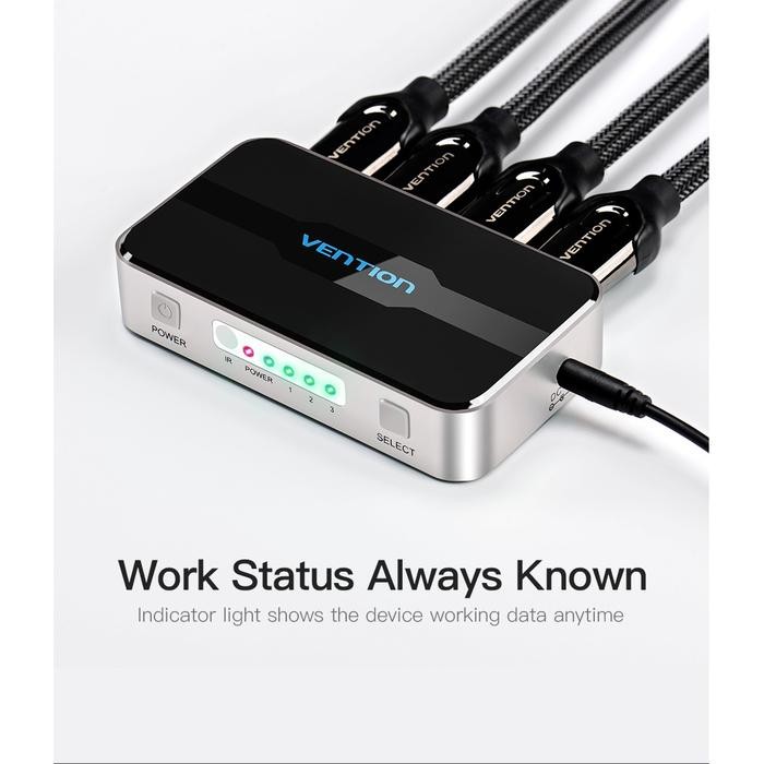 Project - Afj Hdmi Switcher 3 Input 1 Output Aux Optical