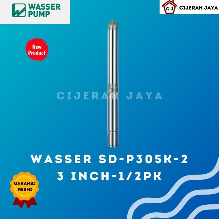 Produk Terbaik] WASSER SUBMERSIBLE 3 INCH SDP 305 K-2 POMPA SATELIT 3" WASSER SDP 305 1/2HP + KABEL