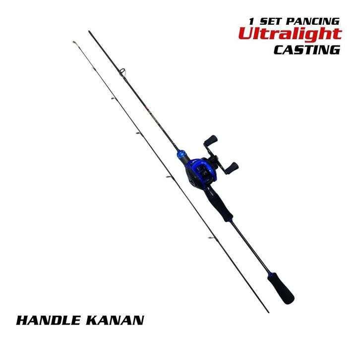PAKET JORAN PANCING CASTING ACTION UL SOLID TIP CARBON ALAT FISHING JORAN ULTRALIGHT PAKET REEL