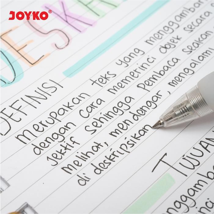 

FLASH SALE JOYKO GEL PEN BLACK RGEL CLICKER PENA PULPEN JOYKO HITAM CETEK R-GEL GP-320 LUSIN [12PCS]