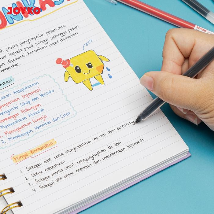 

FLASH SALE JOYKO GEL PEN AMAZING GEL BLACK BLUE RED PEN JEL HITAM BIRU MERAH GP-378 [12PCS] - BLACK