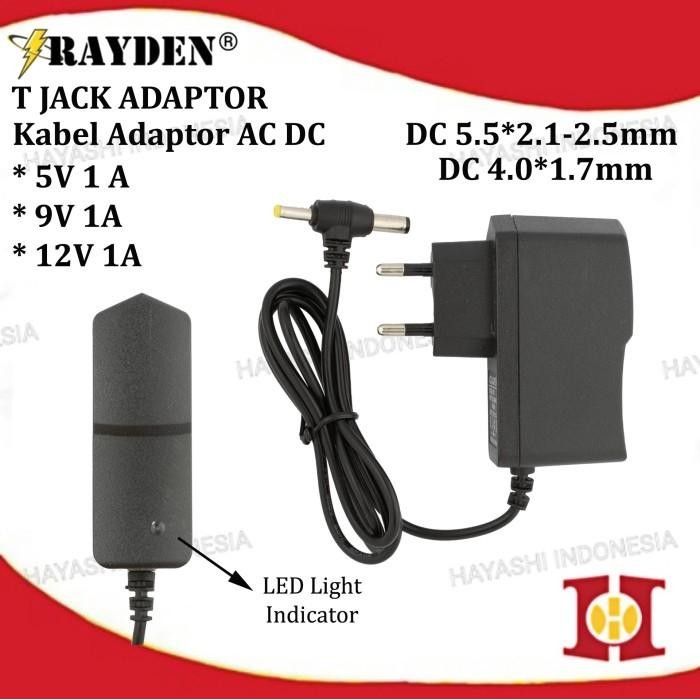 Adaptor Ac Dc 5V 9V 12V 1A Switching Power Supply Stb Cctv Jack T