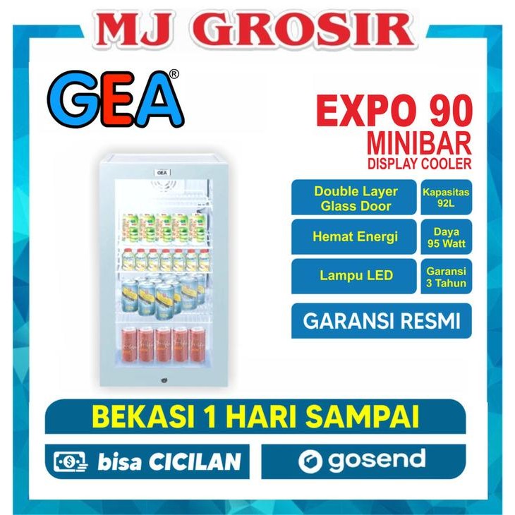 pat SHOWCASE GEA EXPO 90 DISPLAY COOLER KULKAS MINUMAN MINI LOW WATT