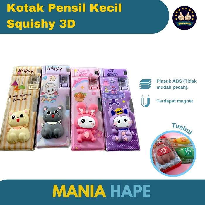 

Tempat Kotak Pensil Magnet Squishy 3D Kecil Pencil Case Lucu Karakter