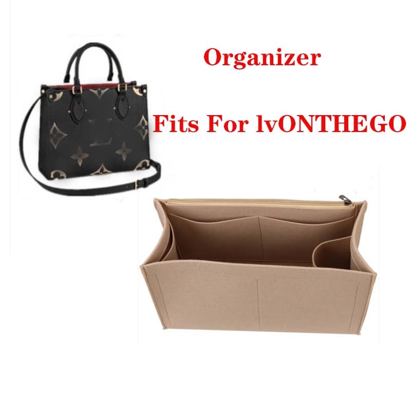 Fits ONTHEGO Tote 3MM Premium Felt Insert Bag Organizer Cosmetic Bag Handbag shaper Organizer Travel