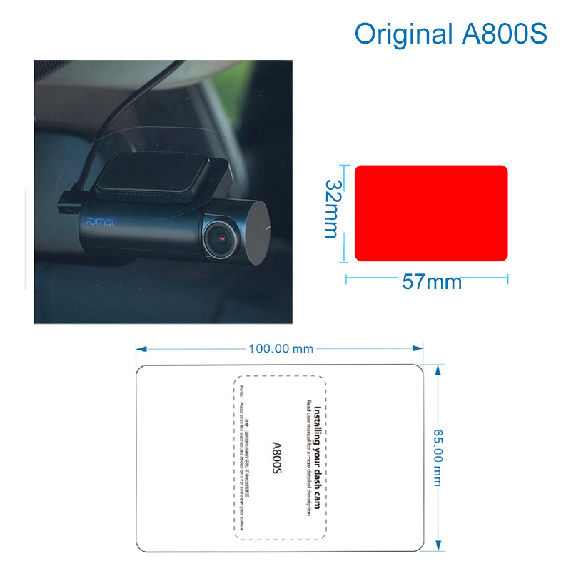 For 70mai Dash Cam A800S 4K Accessory Set Static Sticker VHB Sticker and Static Stickers Suitable fo