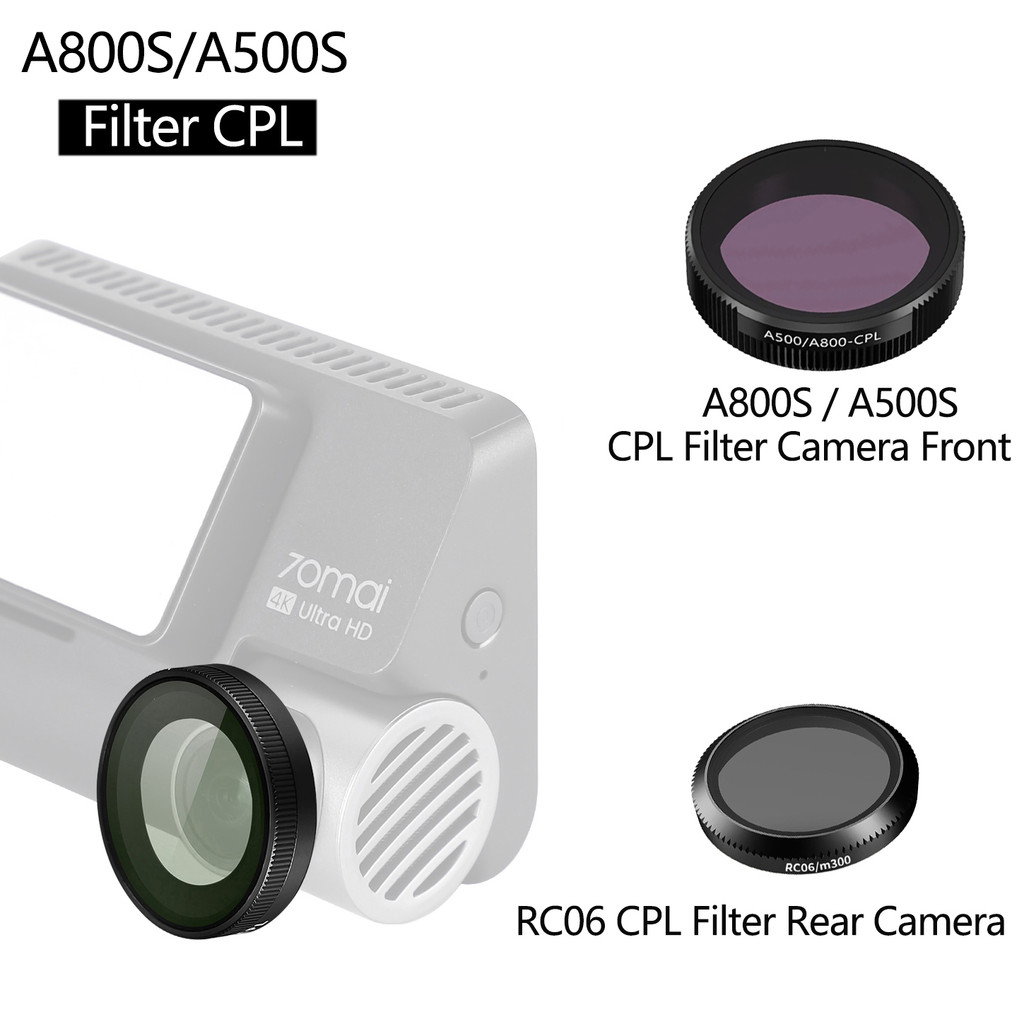 for 70mai Dash Cam A800s CPL Filter or RC06 Rear camera CPL Filter for 70mai A800S Dash Cam Mount fo