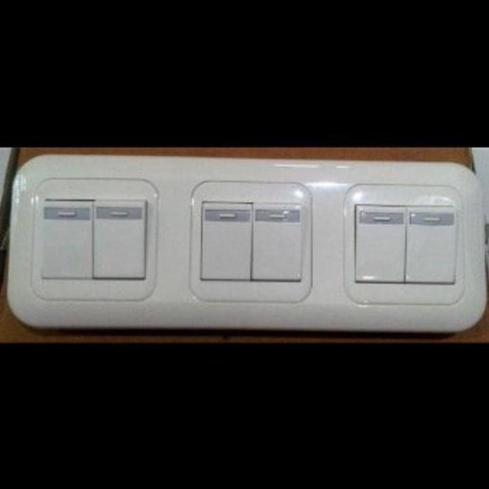Saklar Seri 3 Gang / Saklar 6 Gang