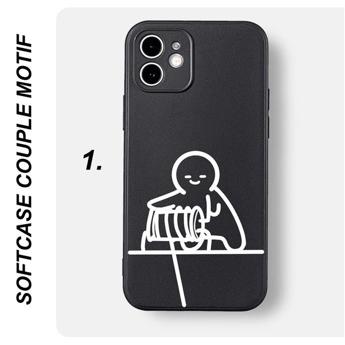 (Expert) case couple type Hp Oppo all type / premium /Softcase macaron