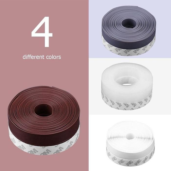 ORI-SEAL TAPE MEREK 3M PANJANG 5METER PENUTUP LUBANG CELAH BAWAH PINTU