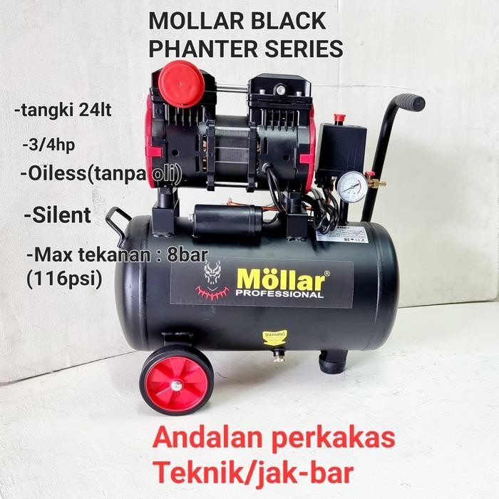 Best Seller Mollar Ac-1024S Kompresor Silent/Oilles 3/4Hp-24Liter-8Bar