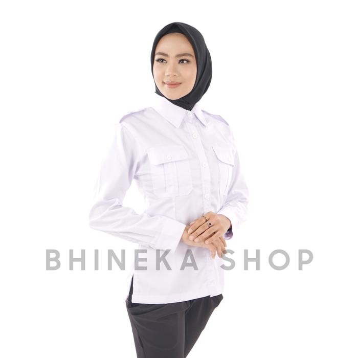 Kemeja Pdh Putih Dinas Wanita Baju Putih Pdh Pns Wanita Kemeja Kerja Terbaru