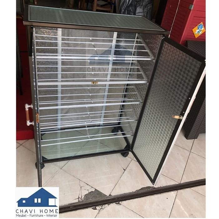 (Allthebest) Rak sepatu aluminium lemari sepatu tempat sepatu shoes rack 5 susun