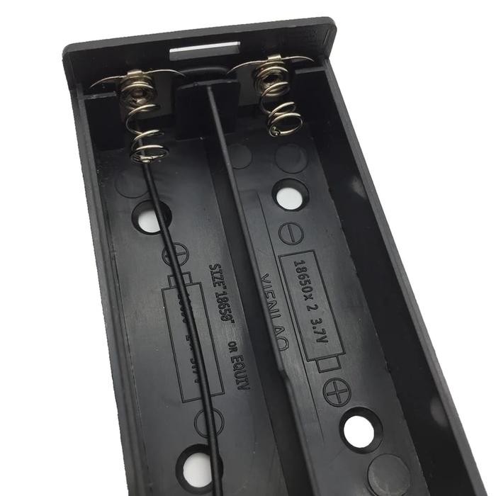 (Allthebest) Holder Baterai 2 x 18650 PARALEL + Tutup + Saklar + Kabel