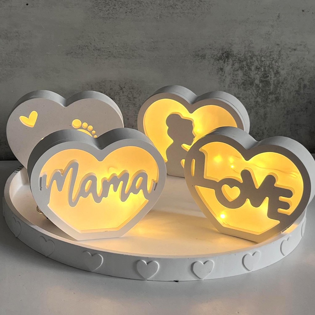 Last-Minute Mother's Day Gift Custom Portrait Silicone Mold Heart Quick Cast Plaster/Resin Craft for