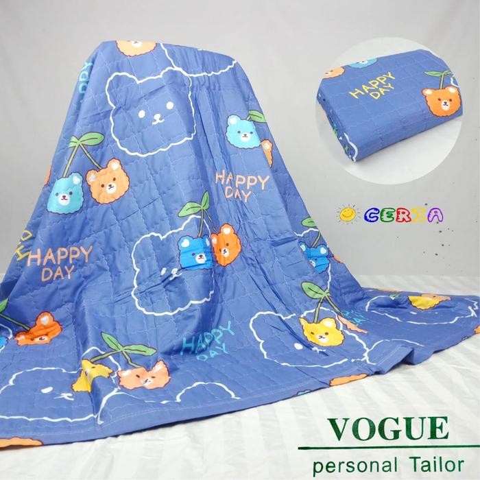 Selimut Traveling Katun Vogue Ceria Birthday 180x200 Blue