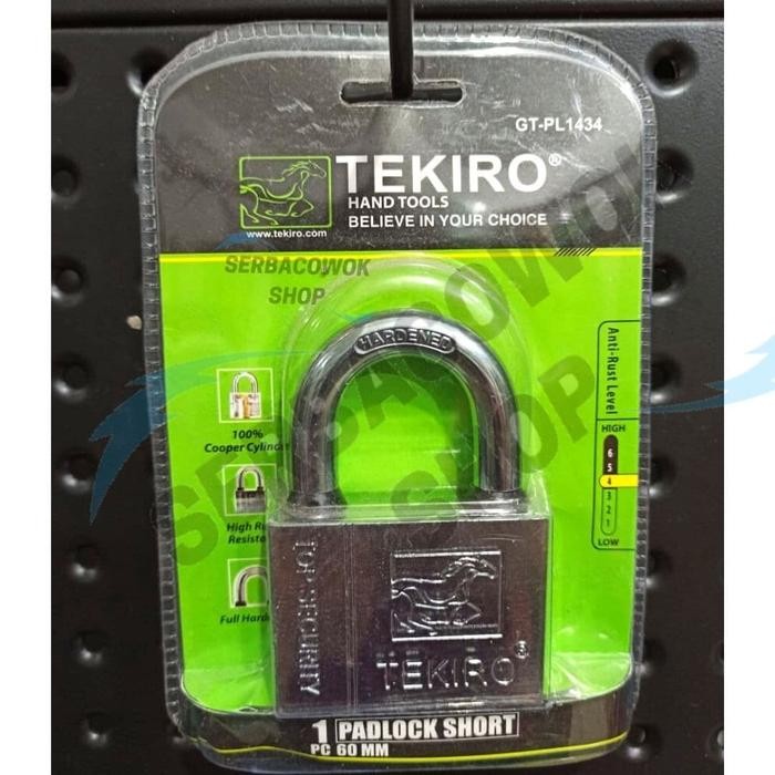 Tekiro Kunci Gembok Leher Pendek 60 mm Gembok Putih Tekiro