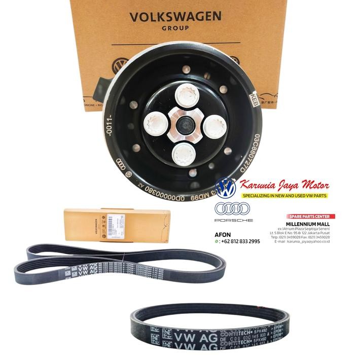 Terbaru Fanbelt Dan Waterpump Vw Golf Touran Tiguan 1.4 Tsi Di Sparepart Vw